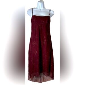 Vitg City Triangles Y2K Glittery Fairy Whimsygoth Midi Strappy Asymmetrical Sz M